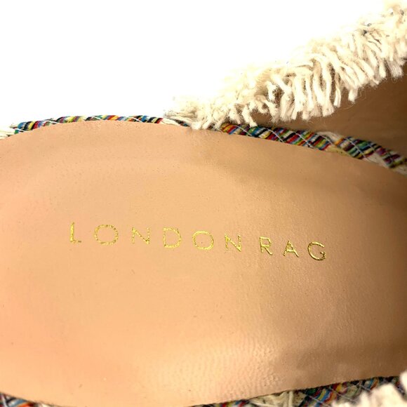 LONDON RAG Maya Multicolor Textile  Open Toe Mule Heels NWOB - Picture 3 of 11